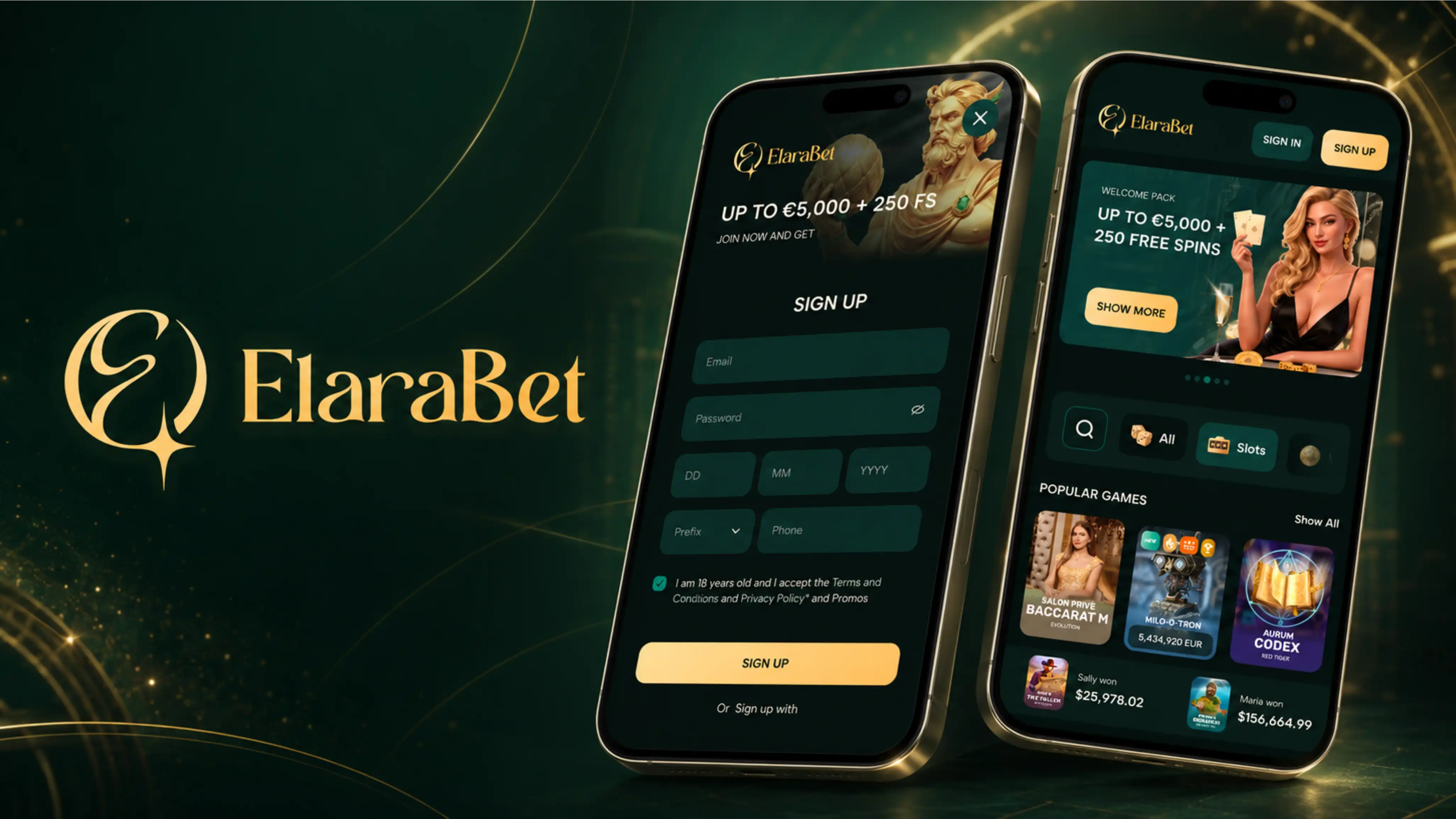 Elarabet Casino App-schermafbeelding
